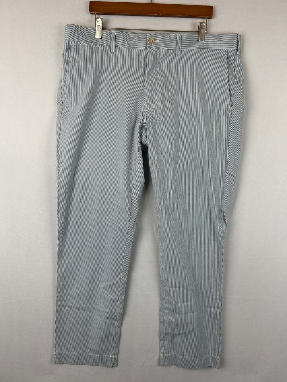 Polo Ralph Lauren Hickory Stripe Chino Pant Slim Fit Blue/White Men's Size 36x30